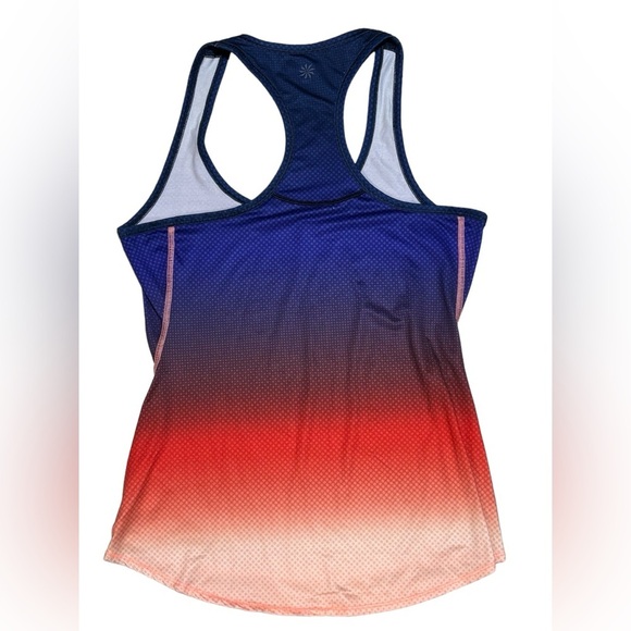Athleta‎ Sum 16 Tank Top Womens Size XS Running Gym Workout Blue Orange Ombre - Picture 3 of 8